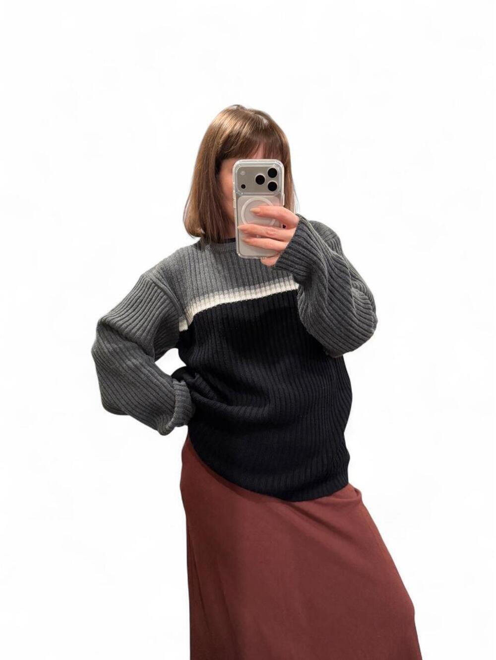 Vintage Y2K Xtremegear Colorblock Ribbed Sweater